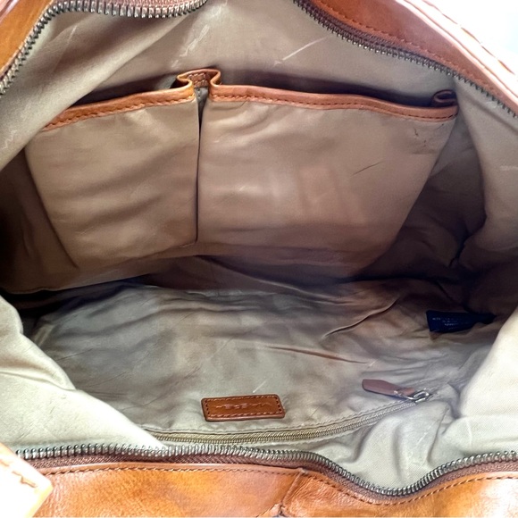 BIG BUDDHA Bone color Medium Handbag Tote Shoulder/Handle Bag 3D Flowers - Picture 6 of 12